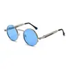 Gafas de Sol Redondas Estilo Retro Steampunk, Gafas de Sol Personalizadas de Moda de Gama Alta, Gafas de Sol Antiviento UV Estilo Urbano Hip-Hop
