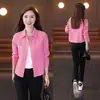Chaqueta Camisa Delgada de Primavera y Otoño para Mujer, Talla Petite, Moda Casual Coreana Nueva 2026, Top Corto de Manga Larga con Cuello de Solapa