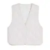 Colete Quente de Lã 226g Moda Feminina Solto Gola V Peça de Roupa Exterior Outono Inverno Colete com Forro de Veludo Jaqueta Top