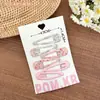 Presilhas de Cabelo BB com Estampa de Tinta Gota d'Água Estilo Coreano para Crianças, Presilhas Fofas para Franja, Presilhas Laterais, Acessórios de Cabelo Doces, Grampos de Cabelo Atacado