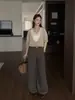 ICCIICC Pantalones de Lana Holgados de Pierna Ancha Otoño Invierno Minimalistas Adelgazantes de Temperamento para Viajar Casuales Estilo Nuevo para Niños 2389