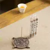 Soporte para Incienso de Aleación de Ocho Direcciones de la Riqueza, Quemador de Incienso Estilo Chino, Arte del Incienso Quemador de Incienso Horizontal Estilo Antiguo, Adorno de Soporte para Incienso