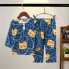 Pijama Infantil de Algodão e Seda para Meninas, Roupas de Casa Finas de Manga Longa para o Verão, Conjuntos de Roupas de Algodão e Seda para Meninas e Meninos para Ar Condicionado