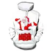 2024 Aliexpress Shopee Papai Noel Novo Comércio Exterior Moletom 3D Rena de Natal Moletom com Capuz Estampado em 3D