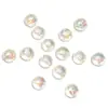 Nuevas Cuentas Redondas de Color Chapado de Alta Transparencia Electrochapadas con UV Acrílicas Hechas a Mano Sueltas para Ensartar, Dijes para Bolígrafos, Cadenas para Teléfono, Pulseras y Accesorios de Joyería