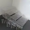 Adornos de Mesa de Postre de Ondas de Agua Soporte de Exhibición de Acrílico Soporte para Snacks de la Hora del Té Soporte para Cupcakes Comida Fría Descanso para el Té