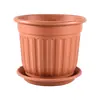Vaso de Flores Retro Imitação de Cerâmica, Diâmetro Extra Grande, Estilo Nórdico, Vaso Espessado de Resina para Rosas, Flores Frescas e Plantas Verdes, Vaso de Flores Respirável com Controle de Raízes