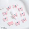 Accesorios para Uñas de Moño de Venta Caliente Tridimensional Hielo Transparente Lunares Lazo Accesorios para Uñas Accesorios de Dibujos Animados Venta al por Mayor
