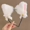 Diadema con Orejas de Gato Rellenas y Cascabel para Mujer 2025 Nueva de Gama Alta Linda Chica Gato Pinza para el Cabello Personalizada Diadema