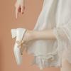 Zapatos Mary Jane Primavera 2023 Nuevos Más Fáciles de Combinar Punta Cuadrada Zapatos de Noche Viento Suave Tacón Bajo Tacón Grueso Zapatos de Hada para Mujer
