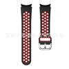 Adecuado para Samsung Watch6 Correa de Silicona Porosa Watch5 Correa de Silicona Deportiva Bicolor con Agujeros Redondos Correa Watch4