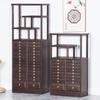 Huali Madera Pabellón Duobao Gabinete de Almacenamiento de Té Estante de Exhibición Gabinete de Té Madera Sólida Estante Antiguo Multicapa Gabinete para Pastel de Té Pu'er