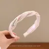 Diadema Estrecha Trenzada de Cuadros Estilo Coreano con Dientes, Antideslizante, Diadema de Corona Alta, Estilo Juvenil, Accesorio para el Cabello para Usar Afuera