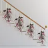 Adornos Navideños de Cristal de Hielo y Bayas Rojas, Decoraciones Colgantes Artificiales de Bayas y Piñas, Accesorios para Decoración de Escenas, Decoraciones Colgantes en Forma de Lágrima