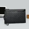 Bolsa de Mão em Couro PU Bolsa Clutch Masculina Grande Capacidade Bolsa de Mão para Negócios Bolsa Masculina Casual de Negócios Bolsa para Documentos