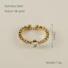 Traje de joyería simple de acero de titanio transfronterizo de 18k para mujer, anillo de circonita de acero inoxidable INS, pulsera de alta gama, joyería al por mayor