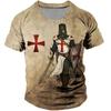 Camisetas Vintage para Hombre Camisetas con Estampado de Caballeros Templarios para Mí