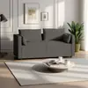 Sofá de Couro Lavável com Arranhador de Gato Estilo Nórdico de Luxo Leve, Modelo Popular para Lojas de Roupas, Sofá de Três ou Quatro Lugares para Apartamentos Pequenos e Apartamentos de Aluguel