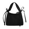 Estilo Caliente de Verano 2025 Casual Bolso de Hombro Estilo Ballet con Lazo Bolso de Hombro Bordado con Letras de Dama Elegante