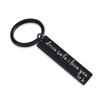 Llavero de tira de acero inoxidable de venta caliente transfronteriza, regalo para el Día del Padre, de conducción segura, de acero de titanio, marca militar personalizada