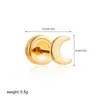 Brincos Europeus e Americanos Transfronteiriços de Aço Inoxidável Ouro 18K Simples Opala Zircônia Estrela Lua Sol Brincos Amazon