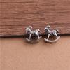 2 cores 15 * 14mm vintage pingente de cavalo de balanço DIY liga joias acessórios animal brinquedo charme