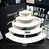Soporte de Exhibición Escalonado Engrosado para Figuras, Estante Triangular con Forma de Arco, Estantería de Almacenamiento Multicapa para Suculentas, Soporte de Exhibición para Juguetes