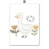 Animal Escandinavo de Desenho Animado Aquarela Tempo Arco-Íris Nuvens Urso Coelho Decoração Quarto Infantil Jardim de Infância Quarto de Bebê