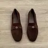 Mocassins retrô estilo francês com camélia para mulheres, bico redondo, sem cadarço, com salto de espessura média e acabamento fosco