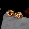 Novos Brincos Mini Moeda Dourada com Gotejamento de Óleo Estilo Chinês, Moda Retro de Luxo Leve, Versáteis para Uso Diário e Deslocamento, Brincos de Alta Qualidade