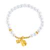 Pulsera de orquídea perla galvanizada con el mismo estilo, de oro de alta retención de color que no se decolora durante mucho tiempo, accesorios de bricolaje de oro arena, collar colgante.
