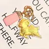 Ano do Carneiro Moeda de Ouro Sólido Pingente de Corda Curta de Couro Carneiro Pingente de Chave do Ano Zodiacal Evento de Feriado Pequeno Presente Atacado
