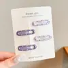 Pinza de Nube para Niña Estilo Coreano Simple de Tela Lunares Pinza BB para Parte Trasera de la Cabeza o Flequillo