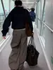 2026 Nuevos Pantalones de Pierna Ancha a Cuadros Sueltos con Múltiples Botones Verano Retro Americano Casual Unisex