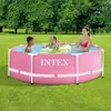 Piscina de Estructura Tubular Rectangular Intex Piscina Inflable Redonda Piscina Familiar para Jardín al Aire Libre