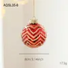 8cm Bola Brilhante Vermelha de Alto Padrão Pó Pegajoso Pó Dourado Bola Galvanizada Decoração de Árvore de Natal Pingente Decoração Suspensa Bola Suspensa