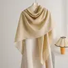 Lenço Quadrado Protetor Solar de Tencel Lenço de Seda Acetato Cor Sólida Lenço Quadrado 140 Toque de Luxo Xale Leve de Verão