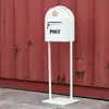 Buzón de Hierro Forjado Estilo Británico Montado en Pared con Cerradura, Caja de Amor