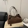 Bolsa Grande de Couro com Estampa de Leopardo Transfronteiriça Feminina 2025 Nova Outono e Inverno Versátil Retrô Bolsa de Ombro Bolsa Tote para o Dia a Dia