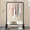 Secador de ropa simple, secador de ropa plegable de un solo poste para interiores, estante de almacenamiento para dormitorio y hogar, perchero