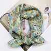 Pañuelo pequeño cuadrado de algodón y lino 55 cm Japonés y coreano artístico combinable para todo temporada de primavera y otoño pañuelo decorativo elegante algodón puro moda cinta para el pelo