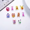 Celebridade da Internet Resina Desenho Animado Acessórios para Unhas Fofo Estéreo Pikachu Tigrão Acessórios de Unha Usáveis Acessórios de Unha