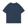 Camiseta de Verano Personalizada de Cuello Redondo y Manga Corta para Hombre, Algodón Puro, Color Sólido, Holgada para Uso Familiar, Top con Logo Impreso, Camiseta Uniforme de Clase