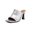 Sandalias de Mujer para Exteriores, Pantuflas de Punta Cuadrada, Sandalias de Verano Talla Grande, Exportación-