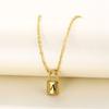 Collar de Cadena Clavicular de Oro de Alta Gama con Candado Pequeño de Oro para Parejas Transfronterizas Europeas y Americanas de Venta Caliente para Hombres y Mujeres Diseño Nicho