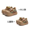 Sapatos de Inverno para Pais e Filhos com Velcro, Quentes, Macios, Fofos, de Solado Grosso, Moda, Desenho Animado, Tendência, Estilosos, Personalidade, Peludos