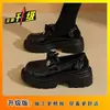 Mocasines para Combinar con Faldas, Zapatos de Mujer, Nuevos Zapatos de Cuero de Suela Gruesa de Primavera 2026, Populares Versátiles Zapatos JK Estilo Británico