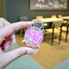 Llavero de Tortuga Luminosa Rellena de Aceite con Tortuga de Cristal Colgante de Arena Movediza Encanto de Regalo Pequeño Decoración para Bolso de Pareja Regalo