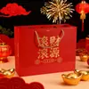 2026 Nueva Bolsa de Regalo Creativa con Bronceado Hora de Abrir Bolsa de Regalo para Evento de Empresa Bolsa de Regalo de Año Nuevo