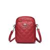 Bolso de Mujer 2025 Nuevo Versátil Acolchado Bolso Cuadrado Pequeño Sencillo Moda Bordado Bolso de Hombro Sencillo Cruzado Mamá Teléfono